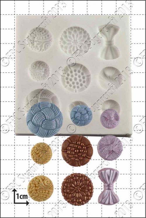 'Antique Buttons' Silicone Mould